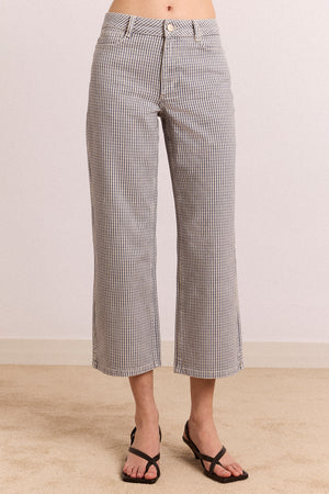 Anya Capri Jeans - Micro Check