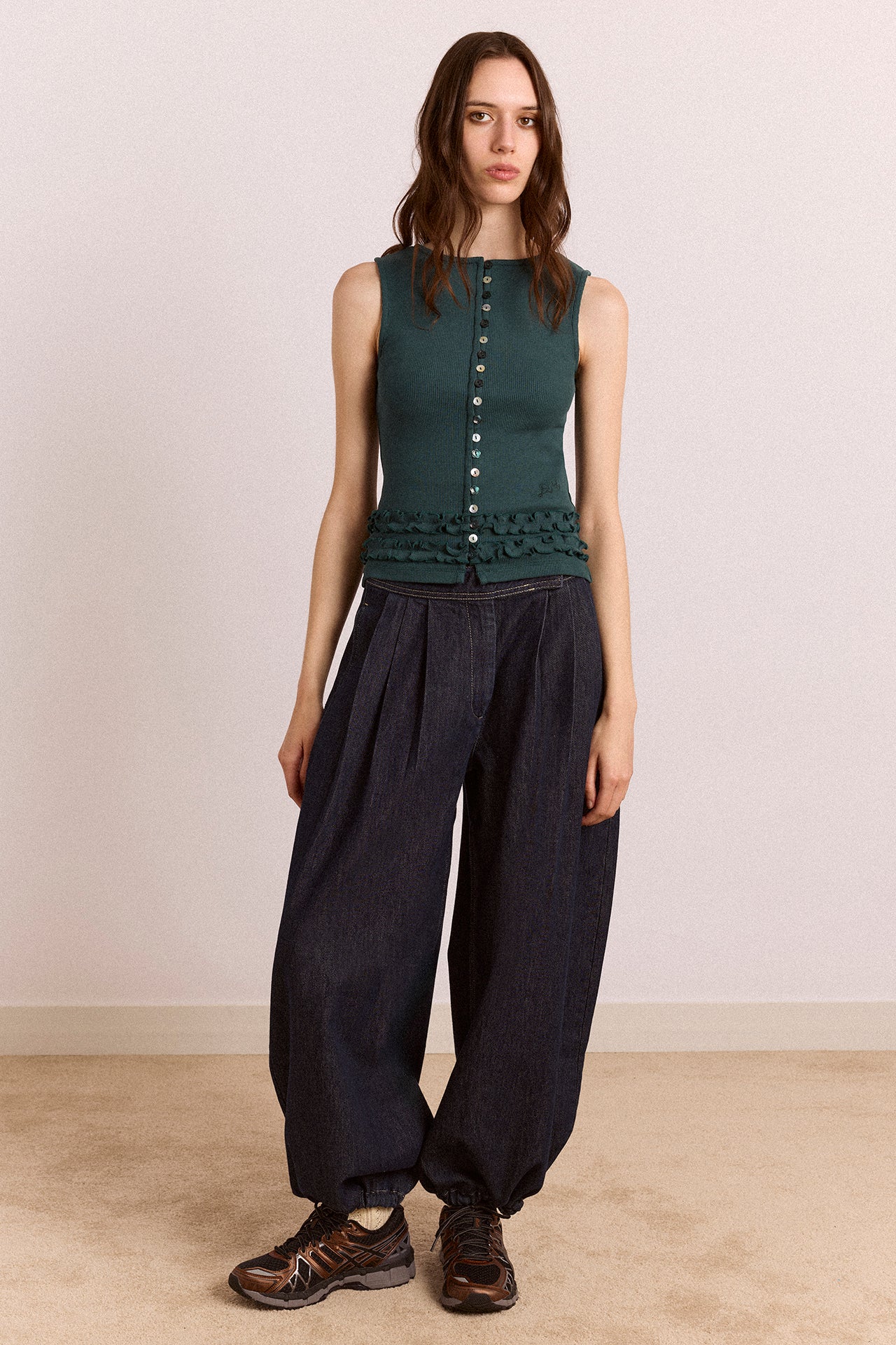Ember Tank - Green – Damson Madder