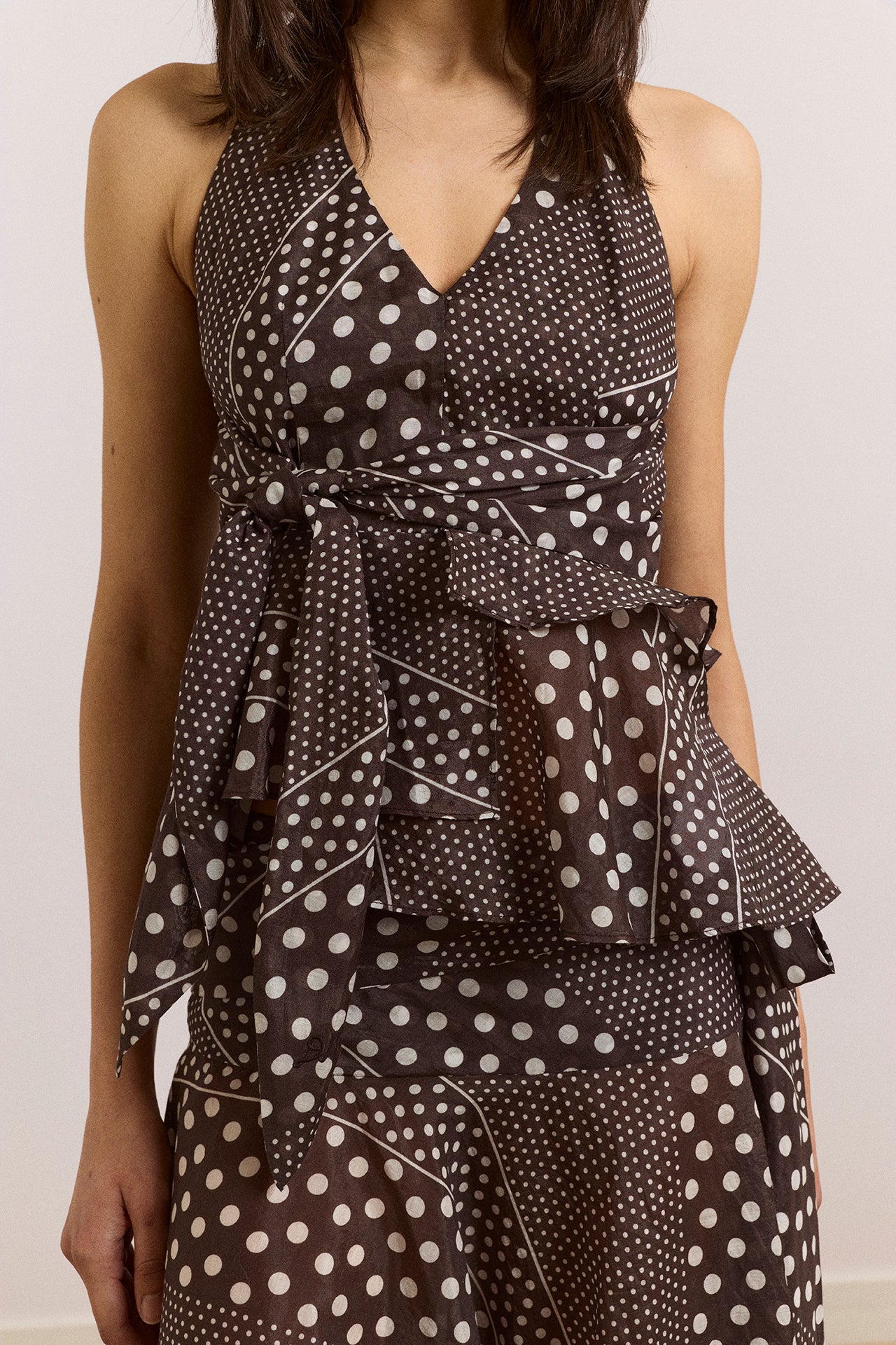Leandra Halter Cami - Washed Black Spot – Damson Madder