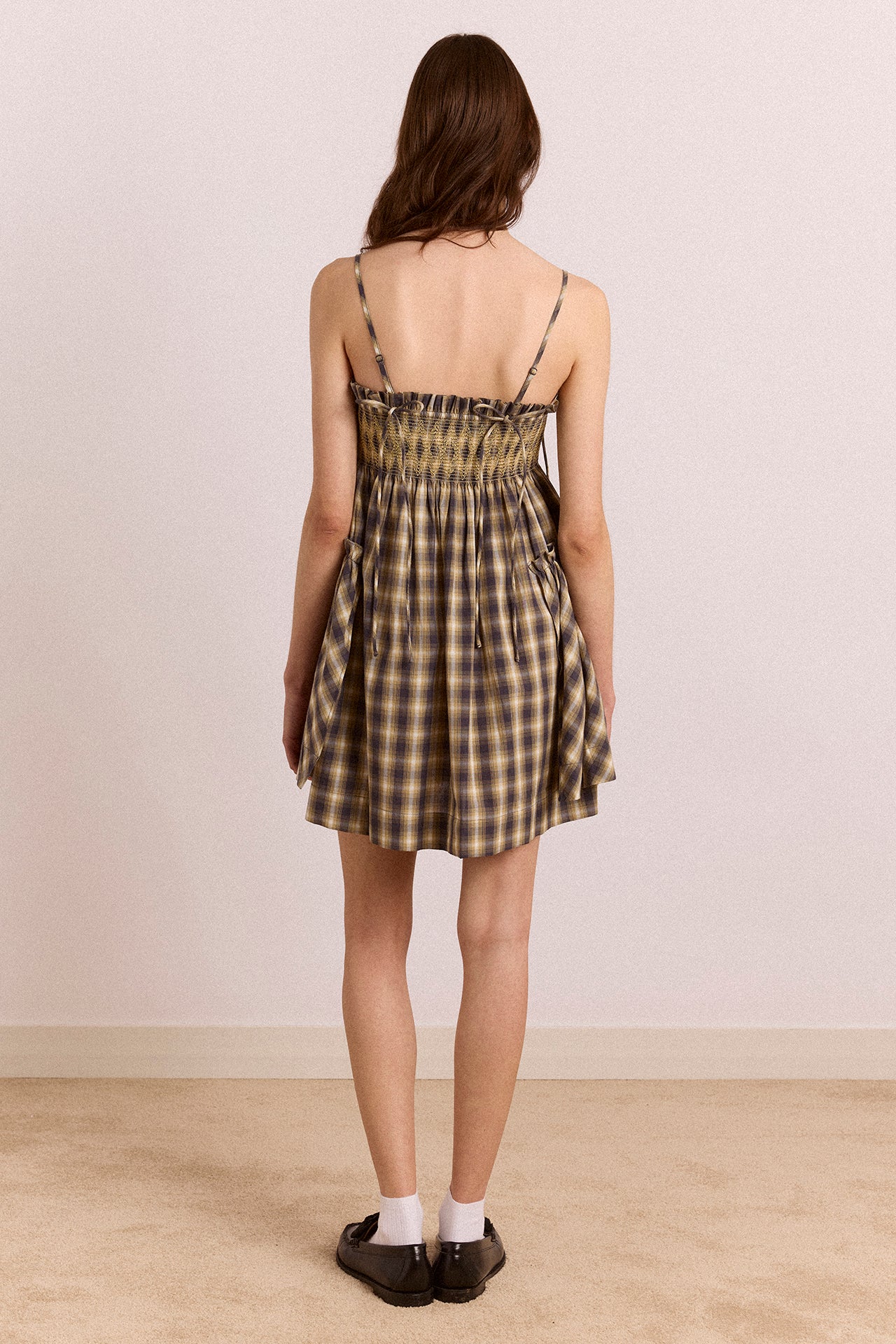 【新品】Herlipto Checked Shirt Mini Dress Lilo Mini Dress - Cardamon Check – Damson Madder