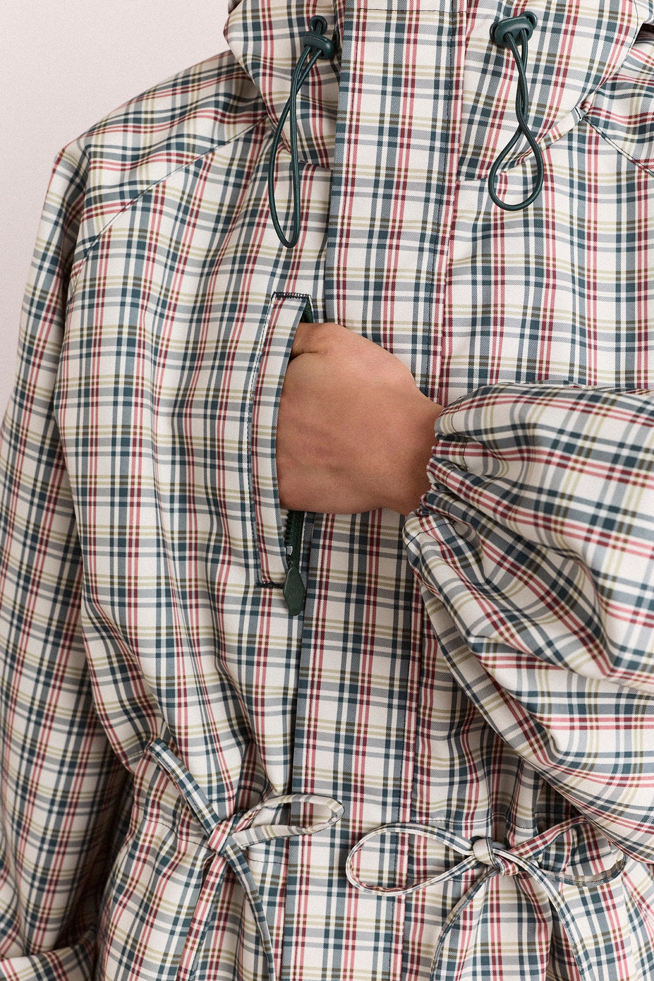 Liu Raincoat - Elderberry Check – Damson Madder