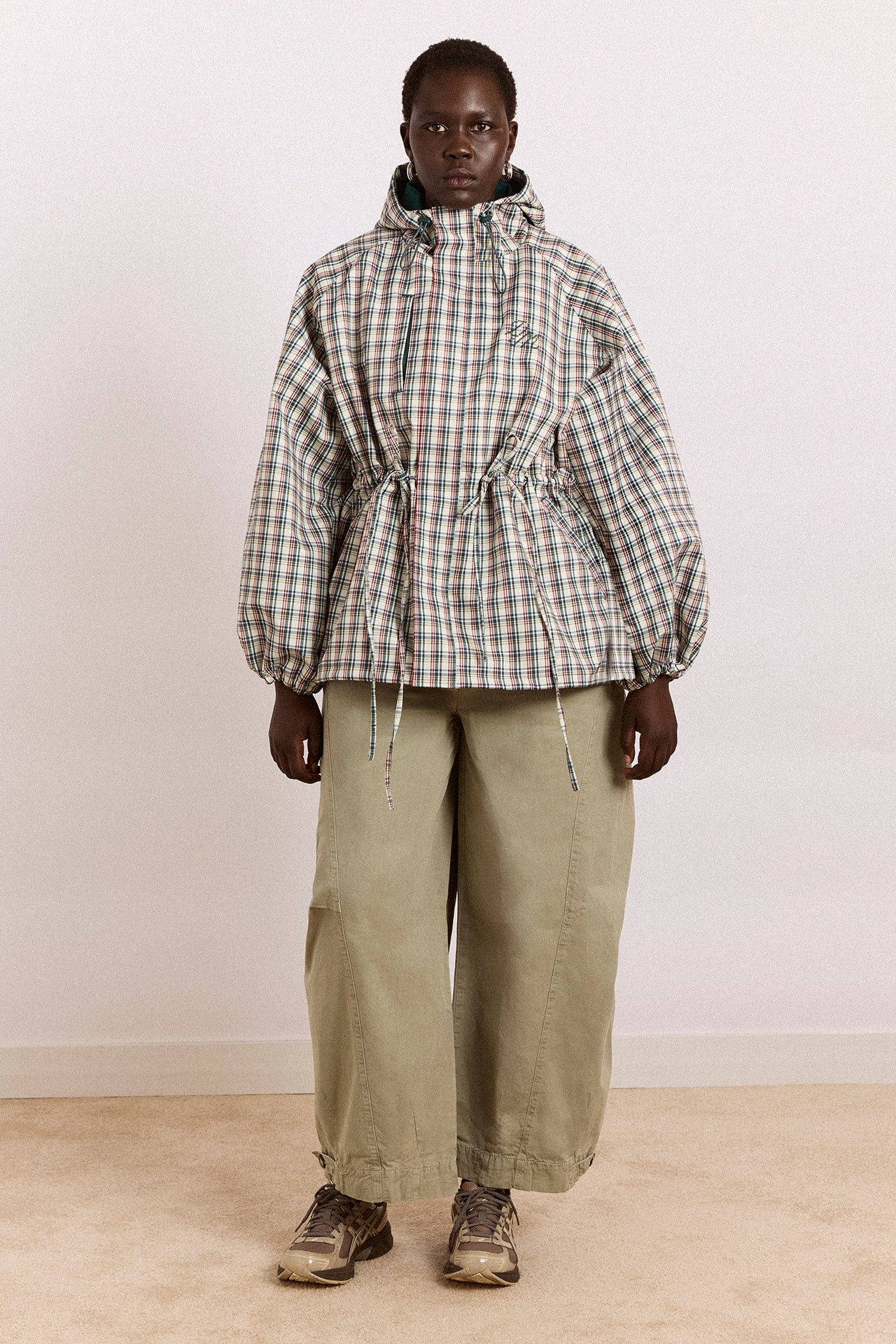 Liu Raincoat - Elderberry Check – Damson Madder