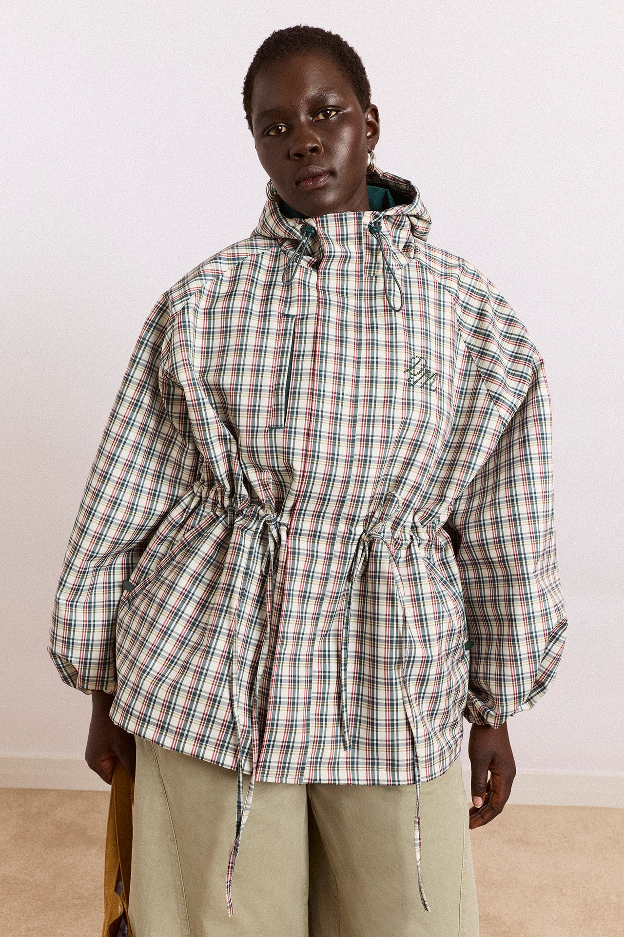 Liu Raincoat - Elderberry Check – Damson Madder