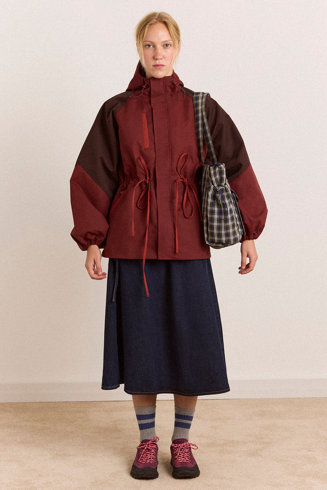 Liu Shower Proof Raincoat - Burgundy