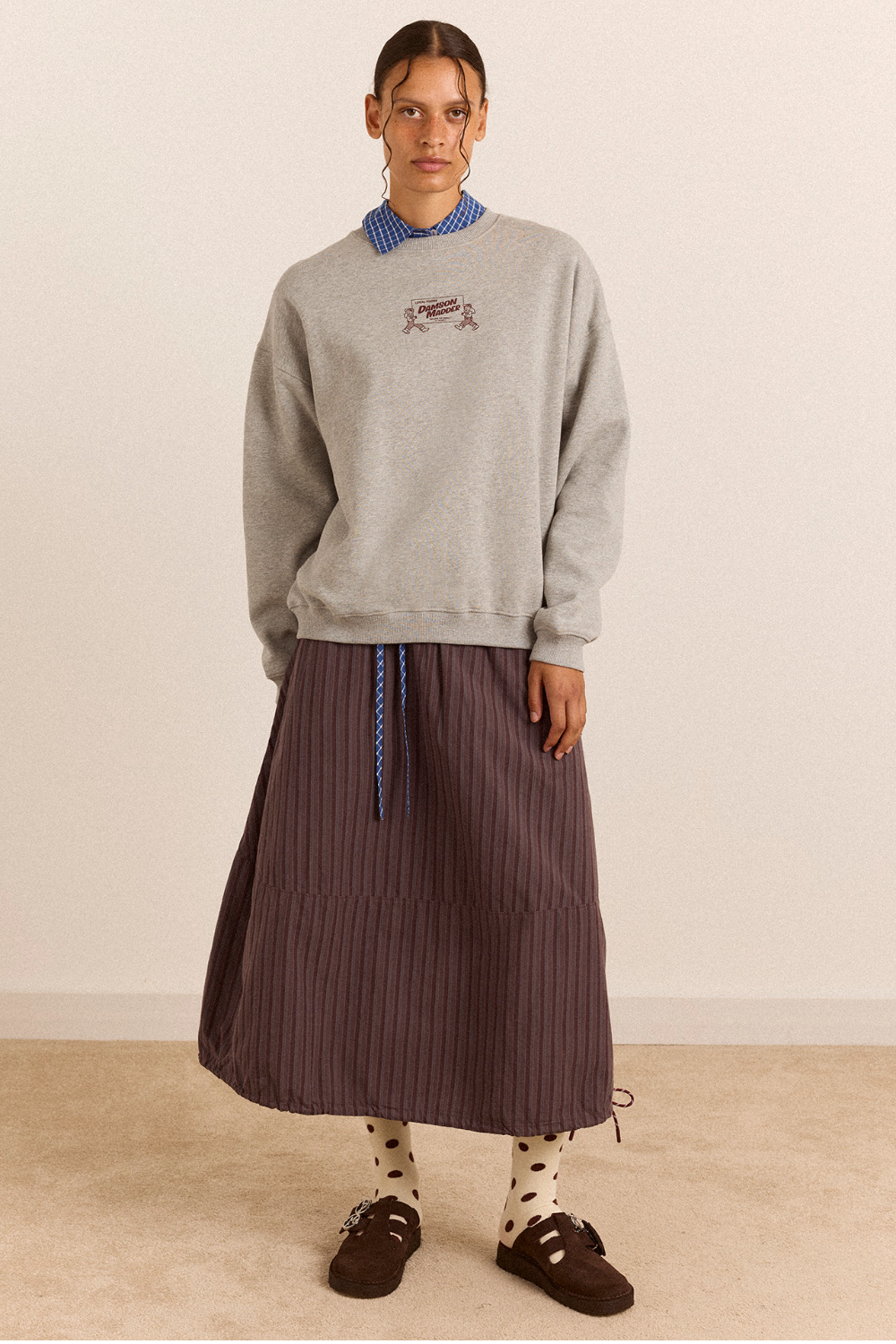 Local Fixers Graphic Sweat - Grey Marl