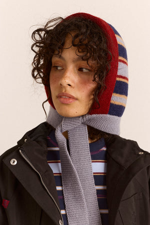 Striped Wool Bonnet