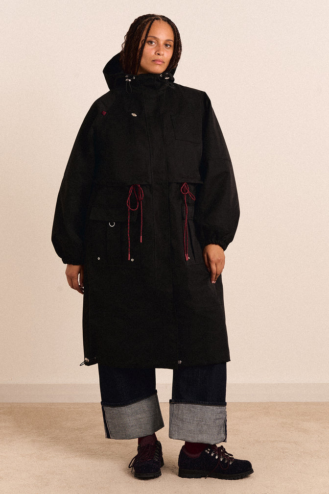Logan Showerproof Raincoat- Black