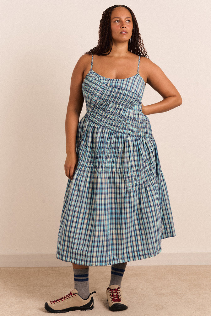 Lyra Midi Dress - Tomboy Check