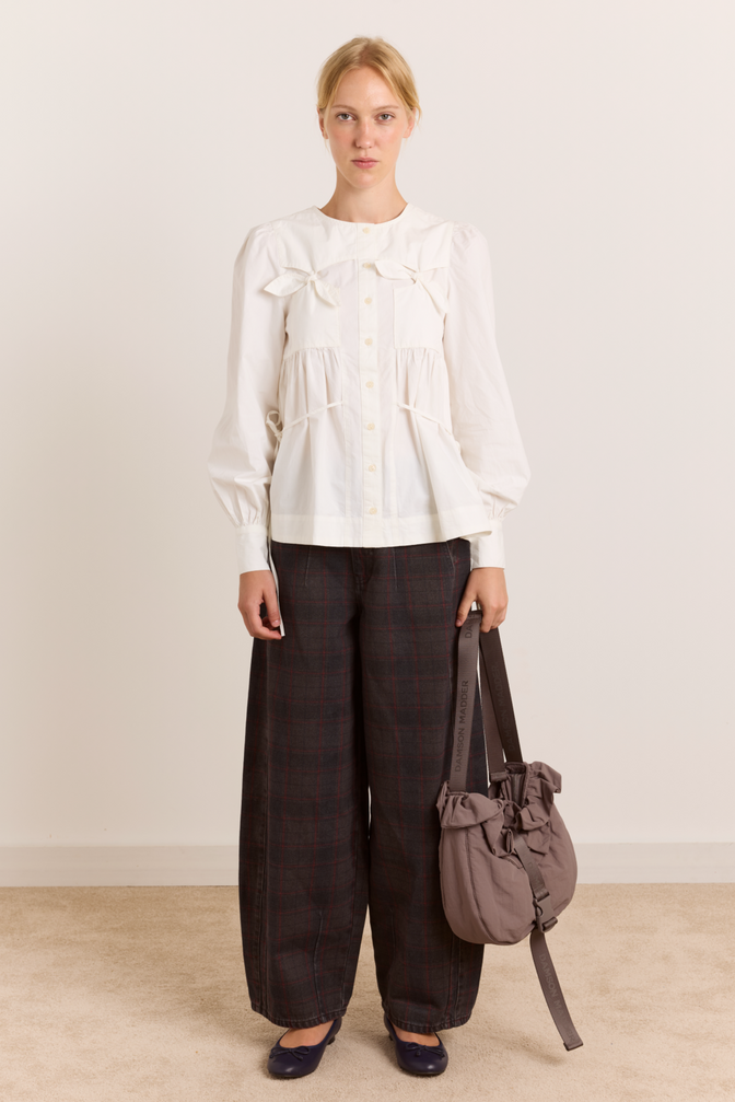 Lettie Bow Detail Blouse - White