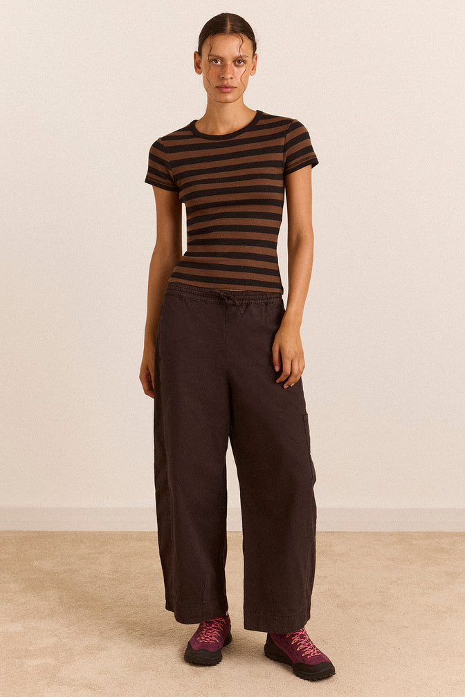 Malia Short Sleeve Over Long Sleeve - Stripe