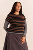 Malia Short Sleeve Over Long Sleeve - Stripe
