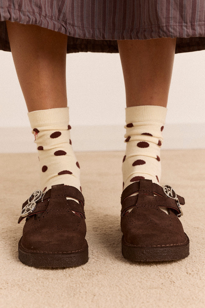 Damson Madder X Clarks Originals Nomad Mary Jane Mule - Chocolate Brown