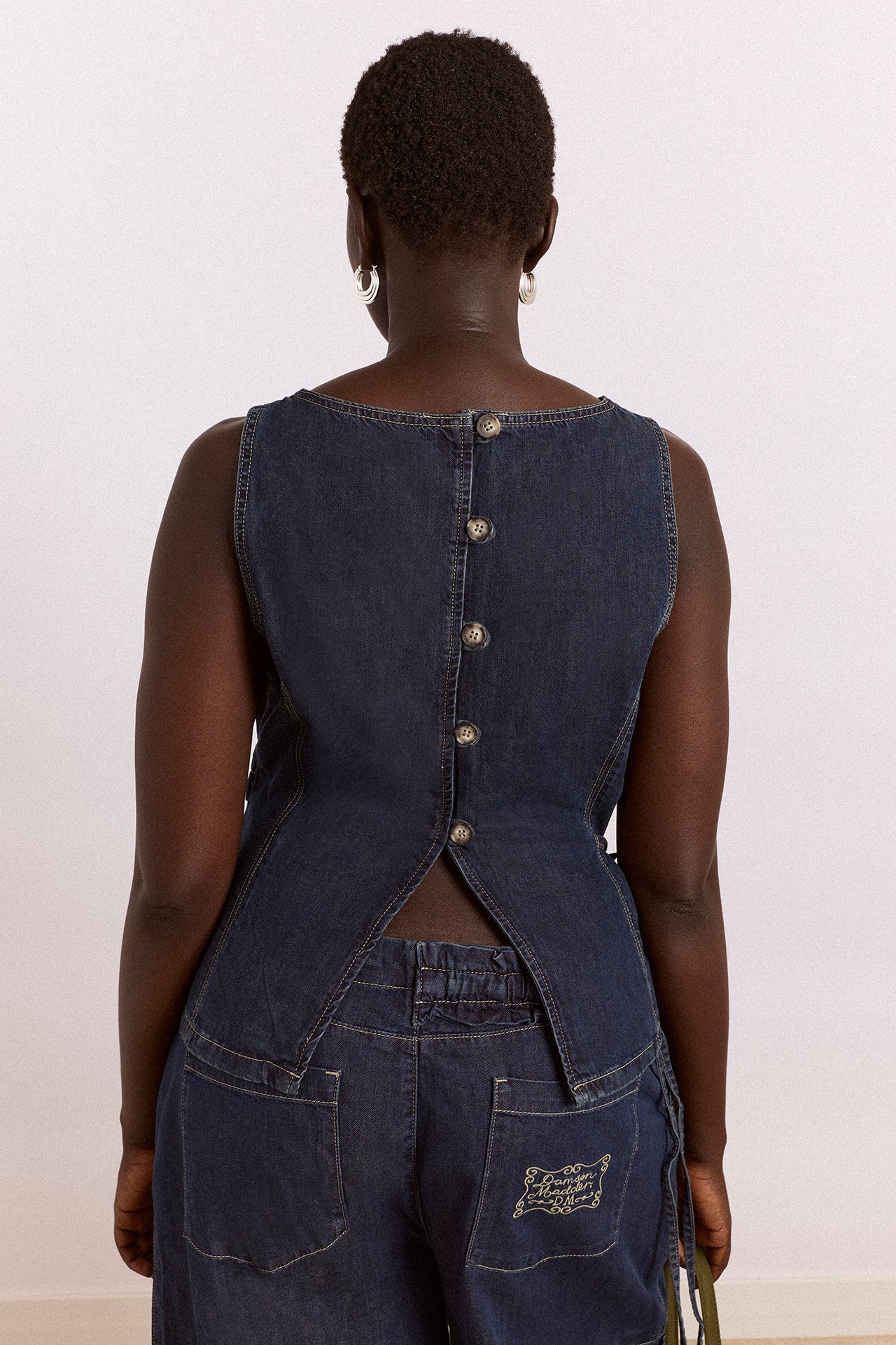 Damson madder ダムソンマダー　ベスト maxime top - dark indigo – Damson Madder