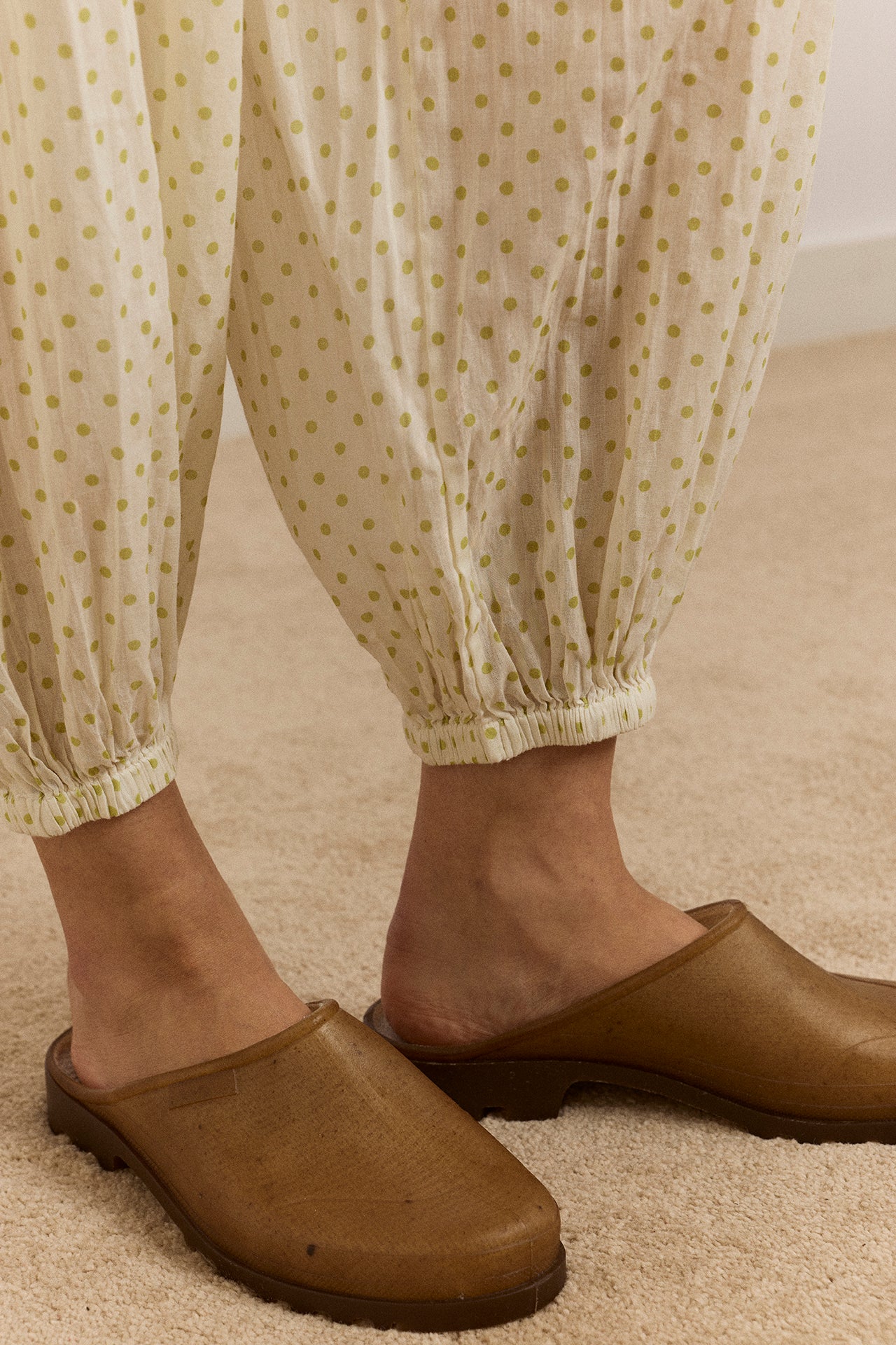meadow trouser - lime spot – Damson Madder