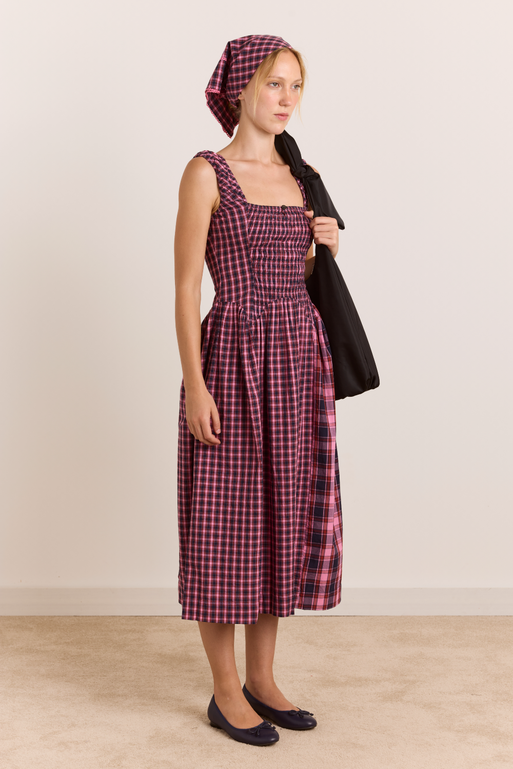 midi dress magenta More In Love by Jodifl M / inspired bodice boasts flattering seam detailing and supportive side boning atop a fitted waist Damson Madder - Molly Midi