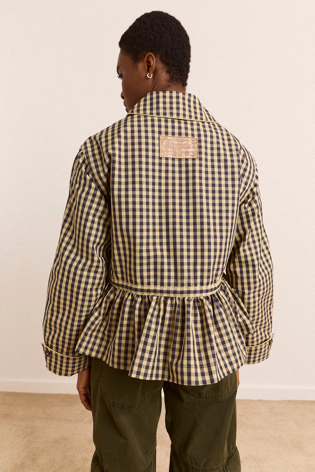 Myrtle Trench Coat - Navy Gingham – Damson Madder
