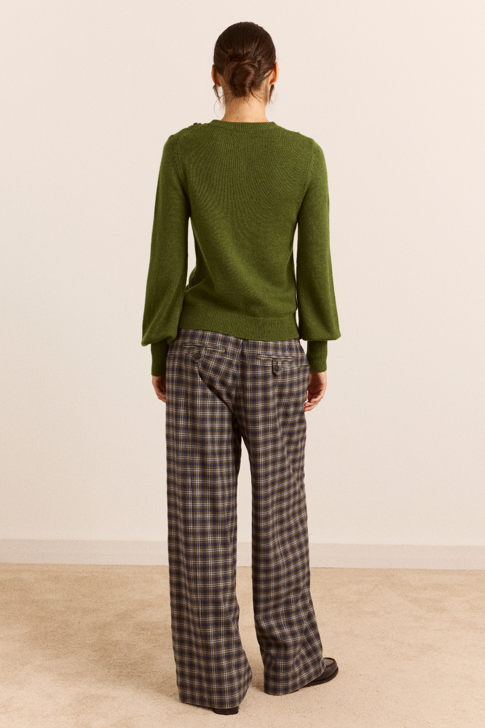 Marla Wool Cashmere Blend Cardigan - Green