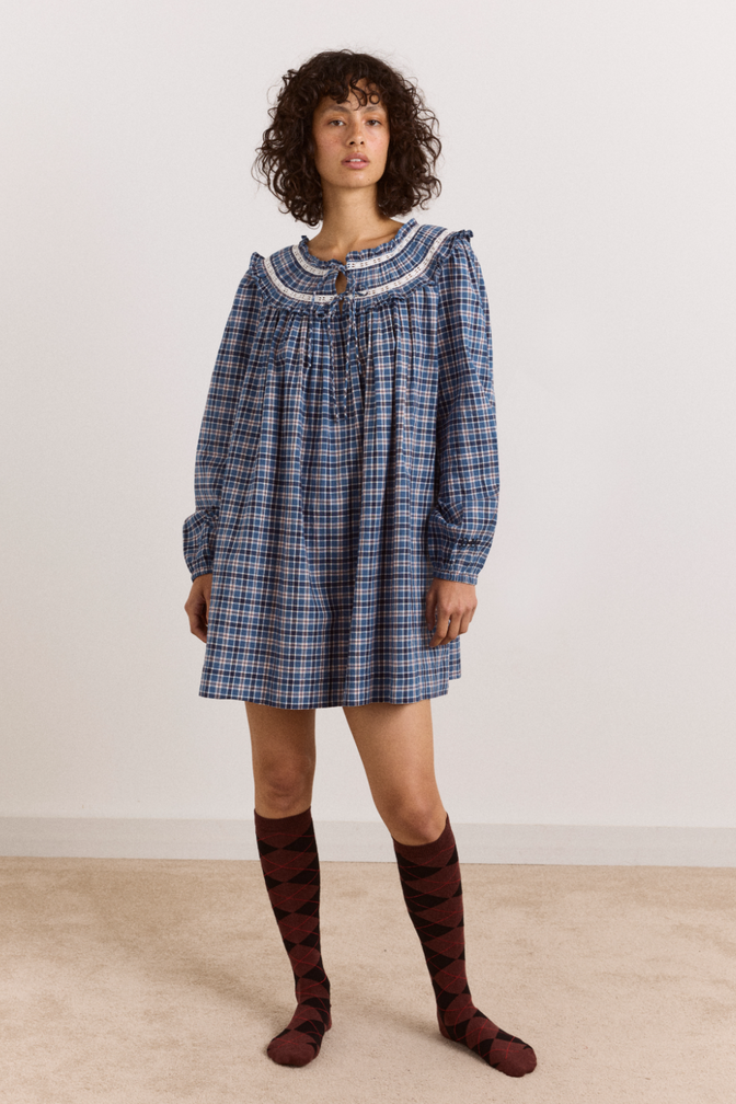 Muse Nightdress - Boysie Blue Check