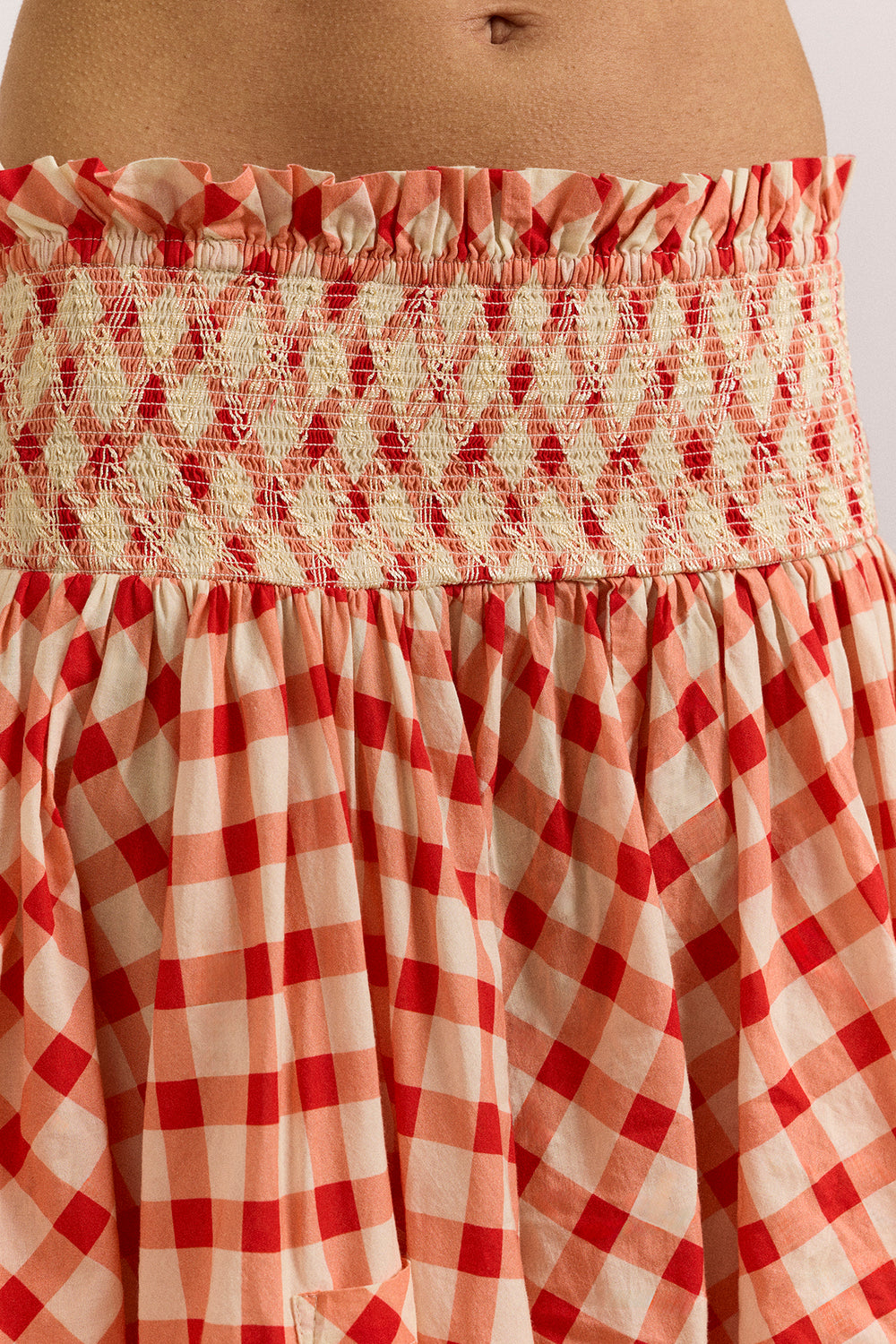 lilo hanky hem multiwear skirt/dress- red gingham Damson Madder lilo hanky hem multiwear skirt/dress- red gingham Damson Madder