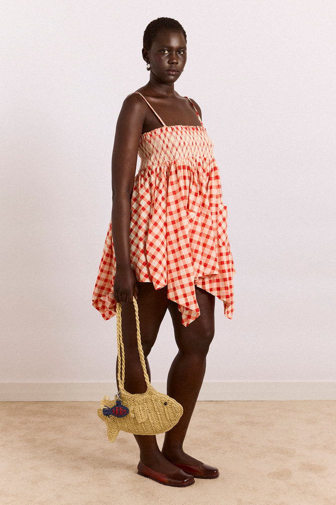 lilo hanky hem multiwear skirt/dress- red gingham