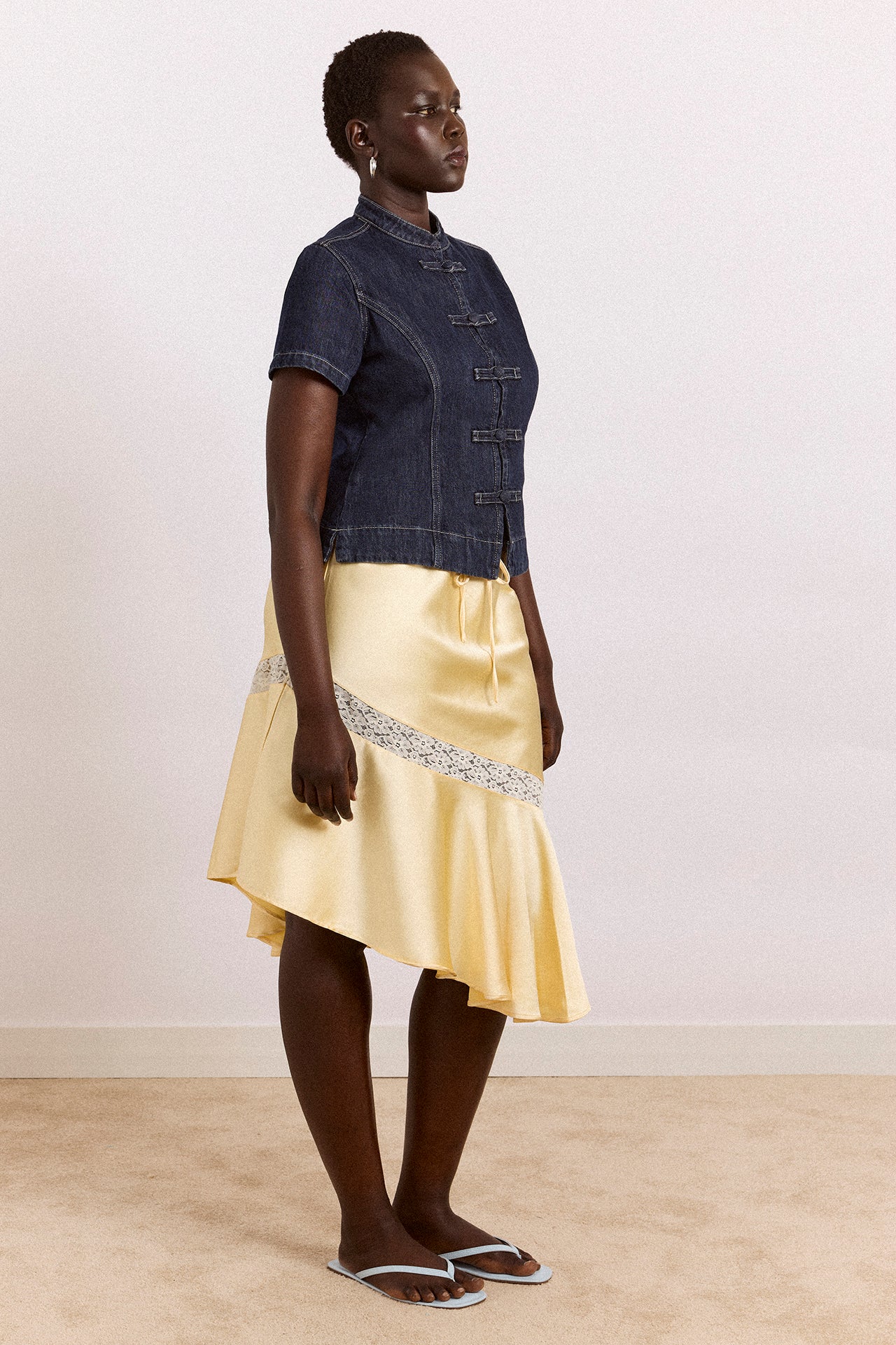satin flare skirt digne ディニュ Damson Madder Delphia Satin Midi Skirt | Anthropologie