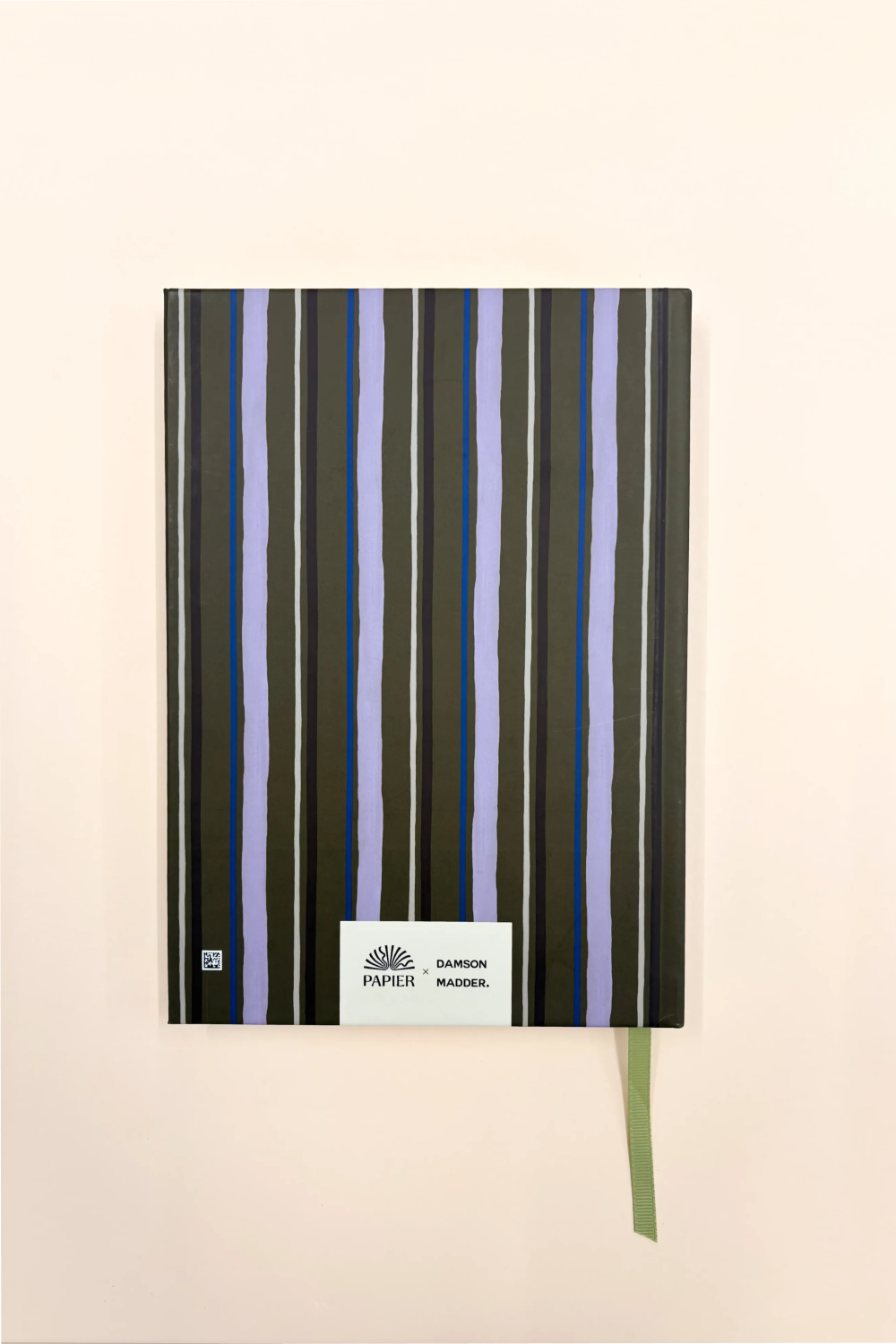 Damson Madder X Papier Green Stripe Notebook