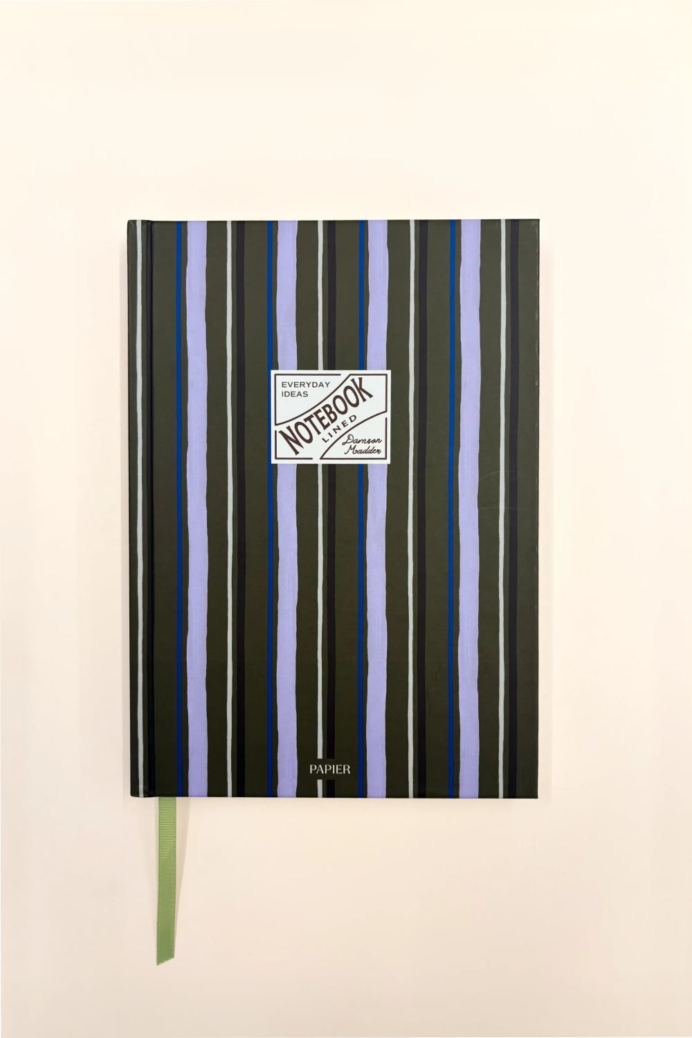 Damson Madder X Papier Green Stripe Notebook