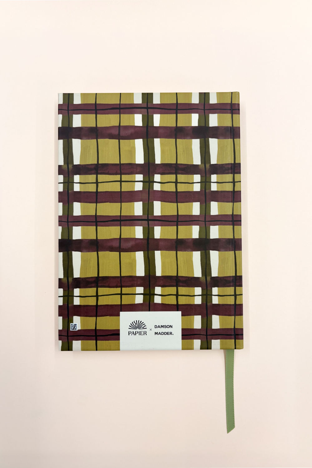 Damson Madder X Papier Chartreuse Check Recipe Notebook