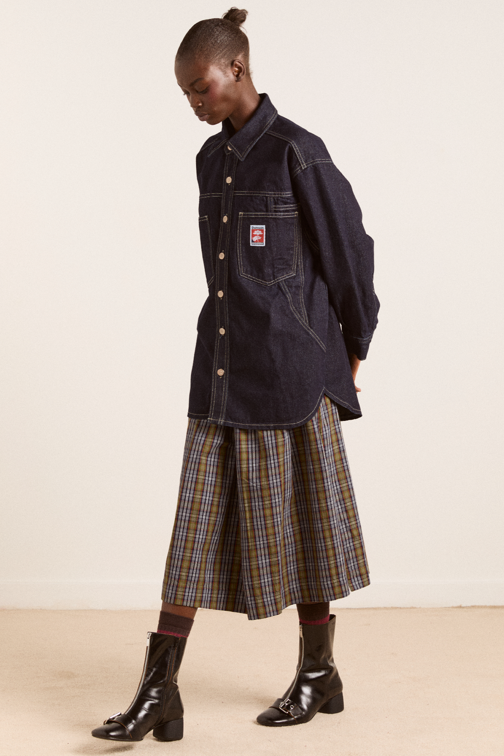 nova oversized shacket - indigo