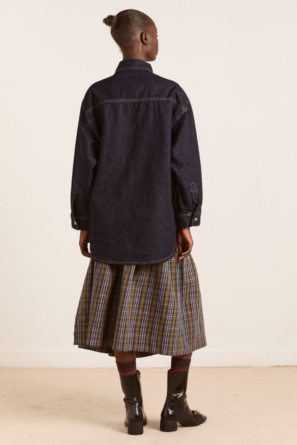 nova oversized shacket - indigo