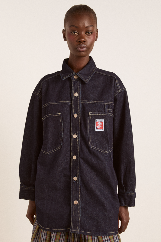nova oversized shacket - indigo