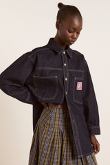 nova oversized shacket - indigo