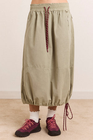 Lainey Midi Skirt - Sage Grey