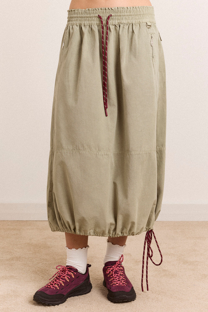 Lainey Midi Skirt - Sage Grey