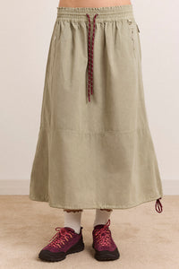Lainey Midi Skirt - Sage Grey