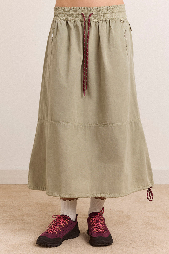 Lainey Midi Skirt - Sage Grey