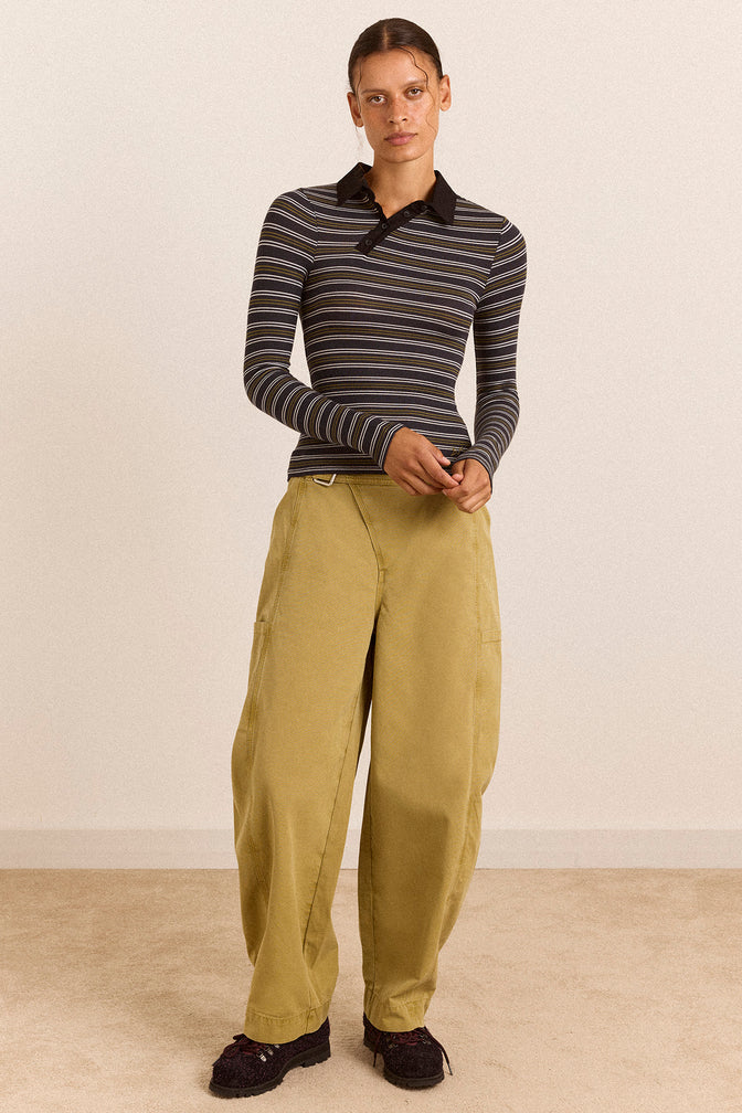 Peyton Long Sleeve Polo - Stripe