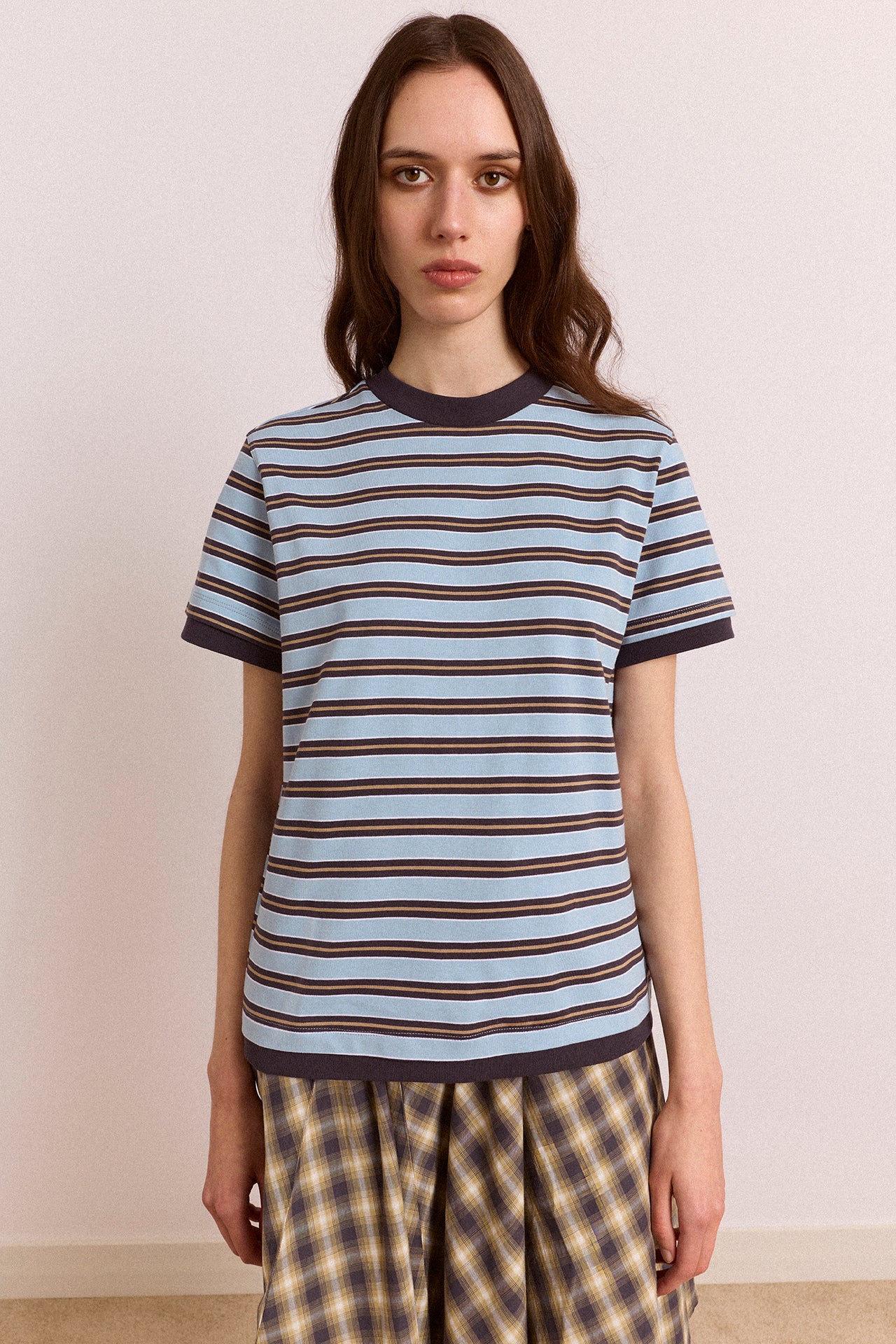 Presley Short Sleeve Tee - Blue Stripe – Damson Madder
