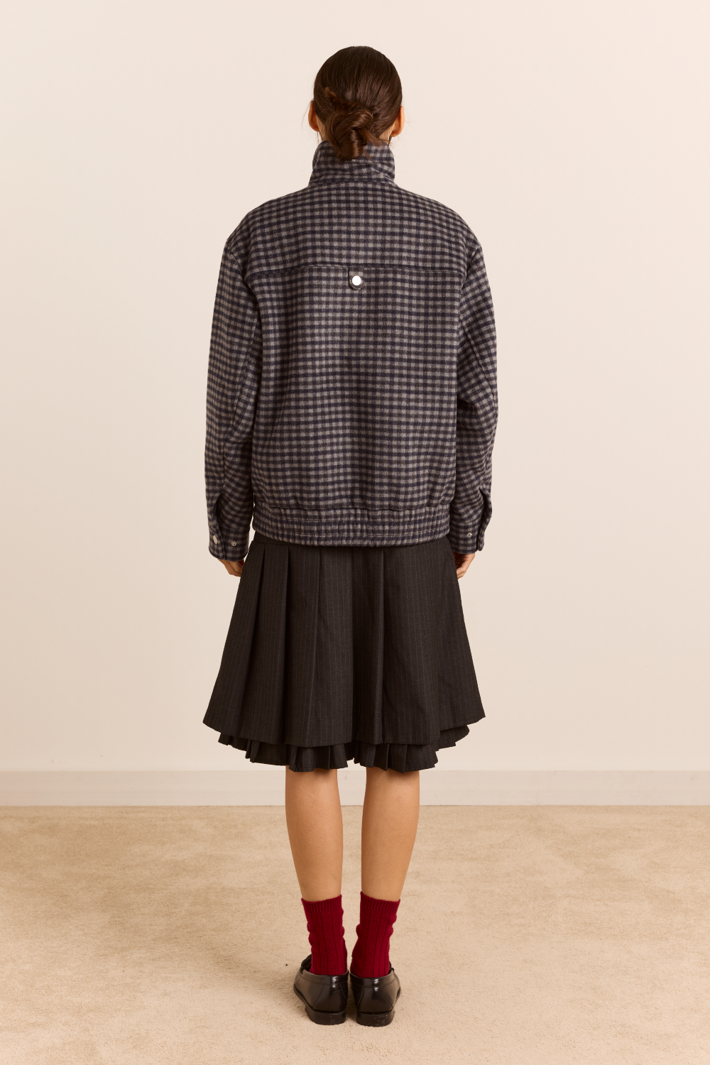 Pixie Wool Bomber - Willow Gingham