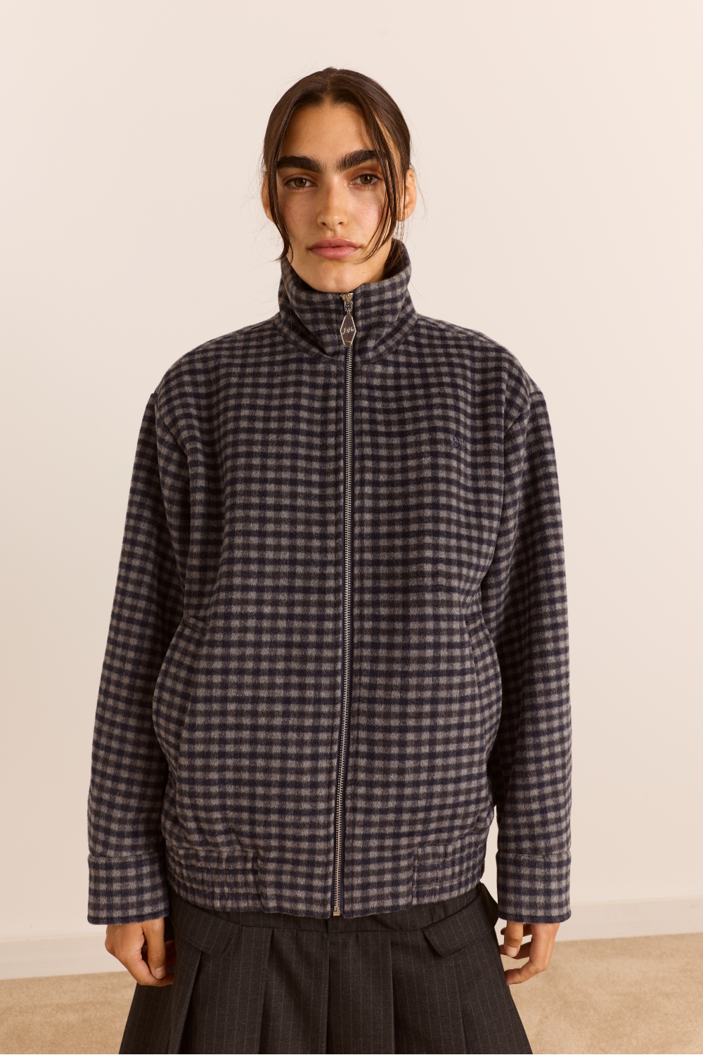 Pixie Wool Bomber - Willow Gingham