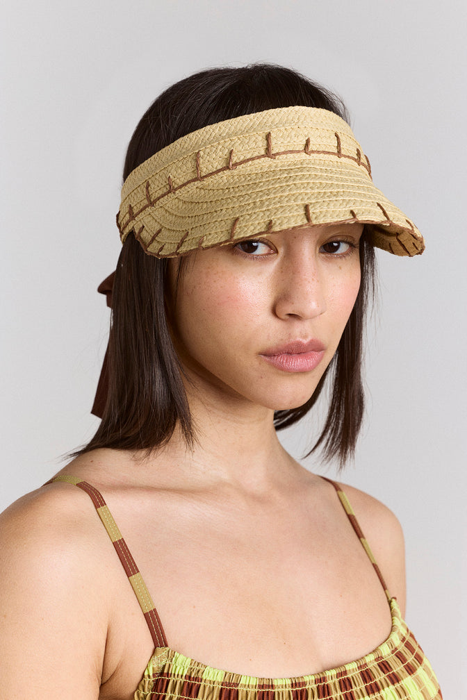 raffia visor - natural