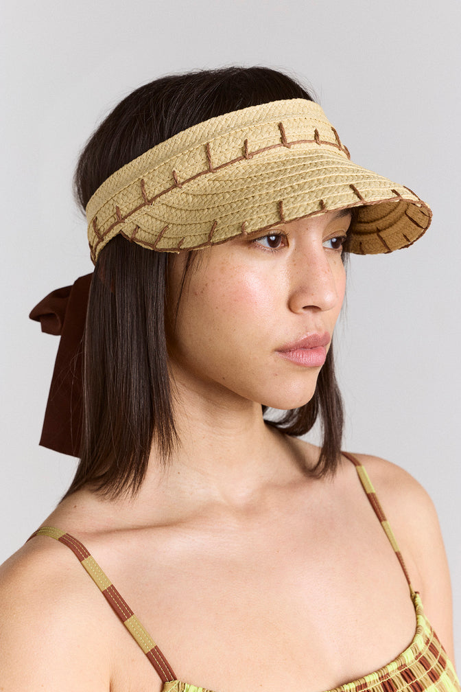 raffia visor - natural
