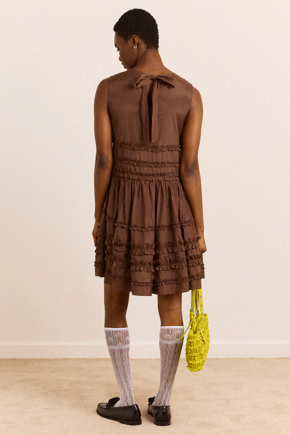 sheer ruffle mini dress AKIRA Sea Breeze Ruffle Mini Dress
