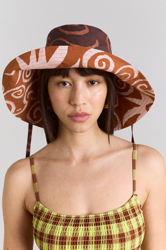 reversible sunhat - mixed swirl