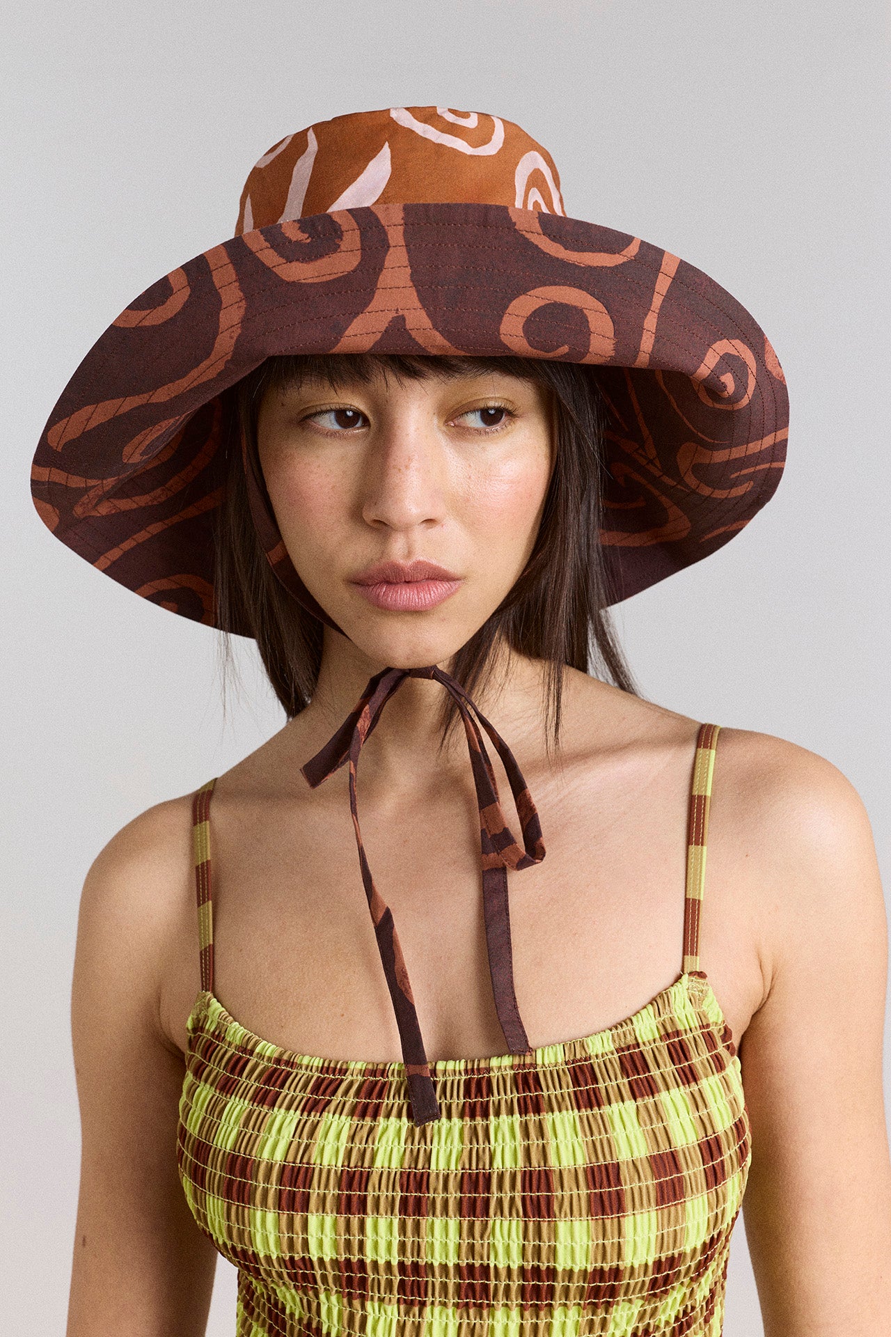 Reversible Sunhat - Mixed Swirl – Damson Madder