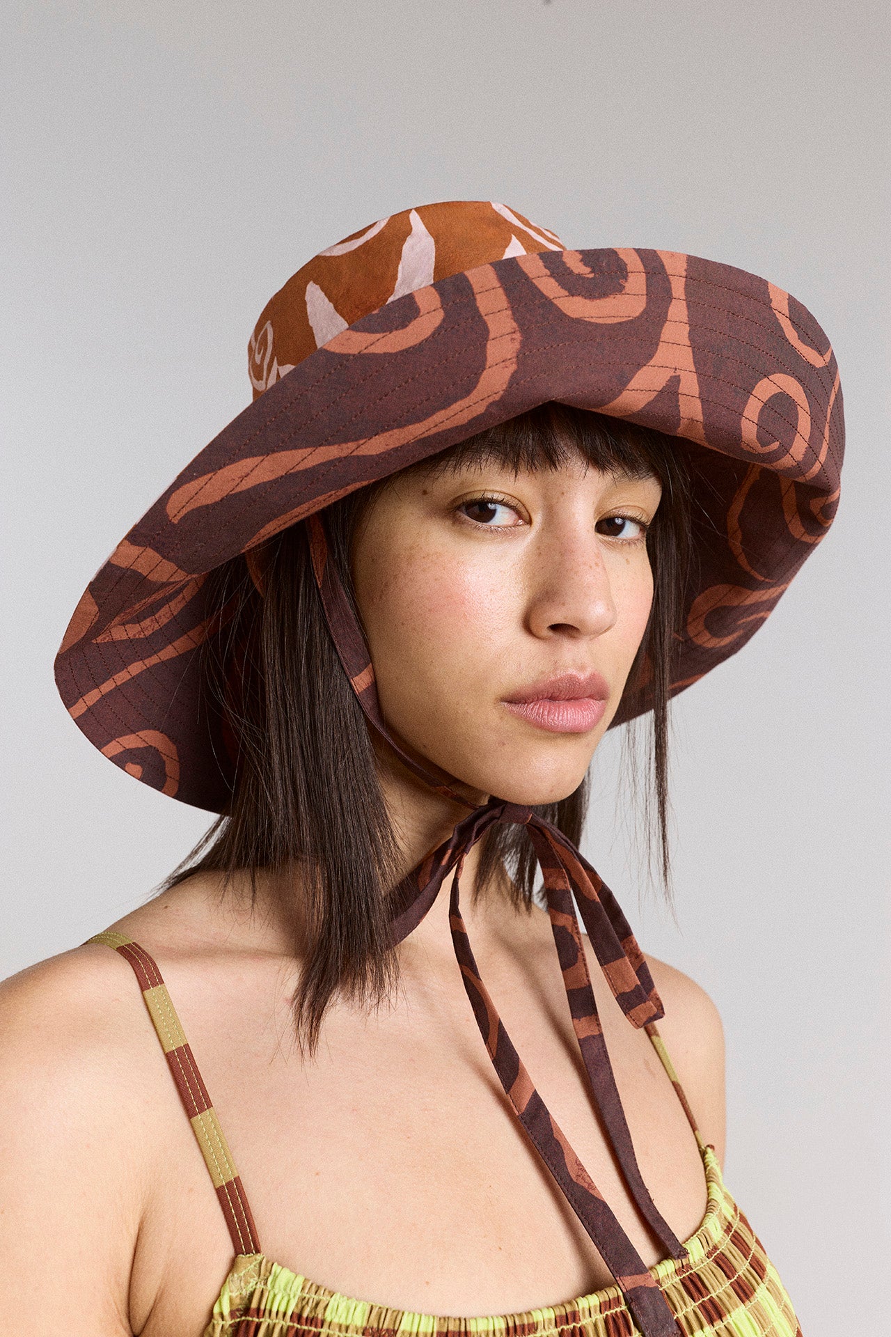 Reversible Sunhat - Mixed Swirl – Damson Madder