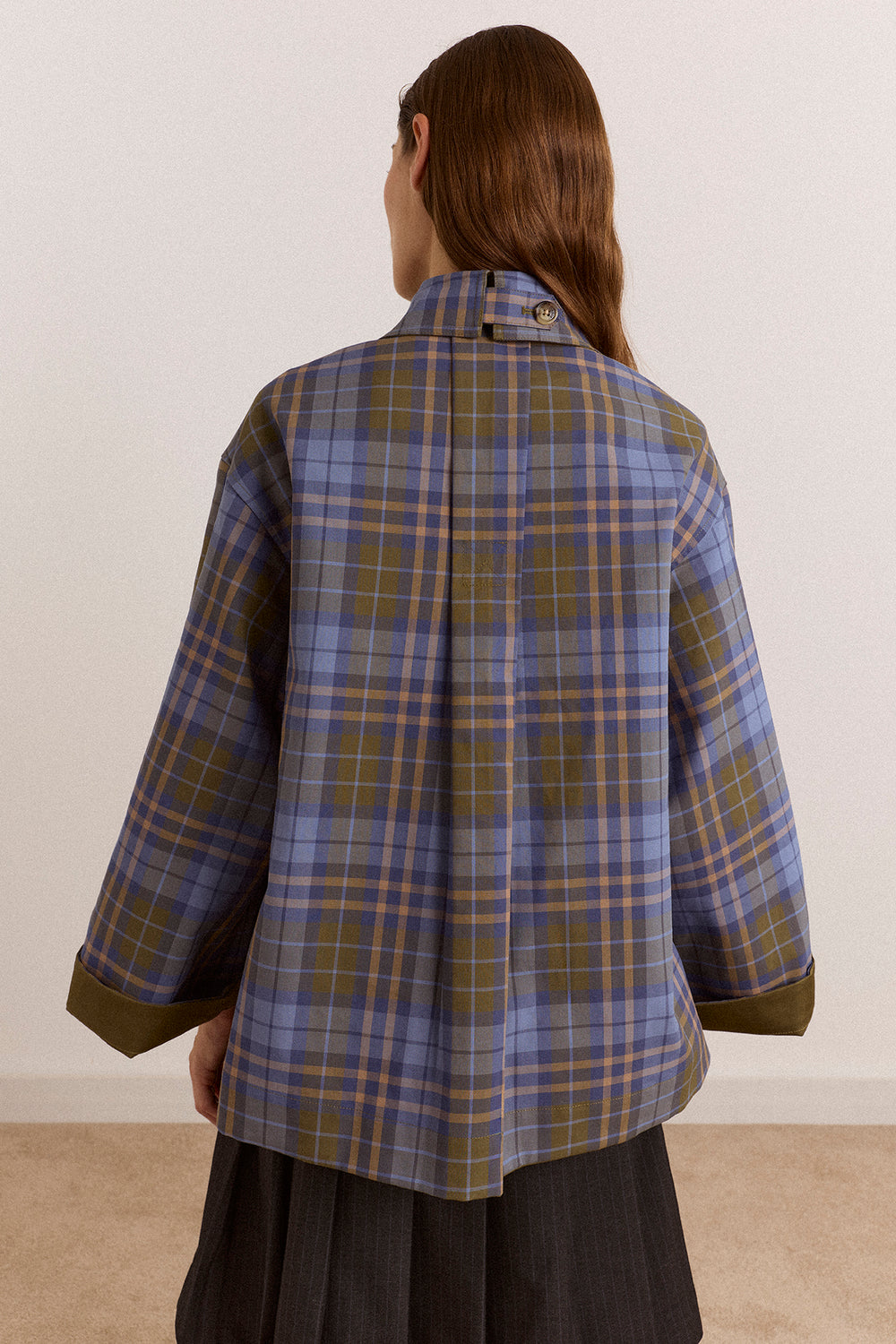 Reversible Jerry Crop Trench Coat - Olive