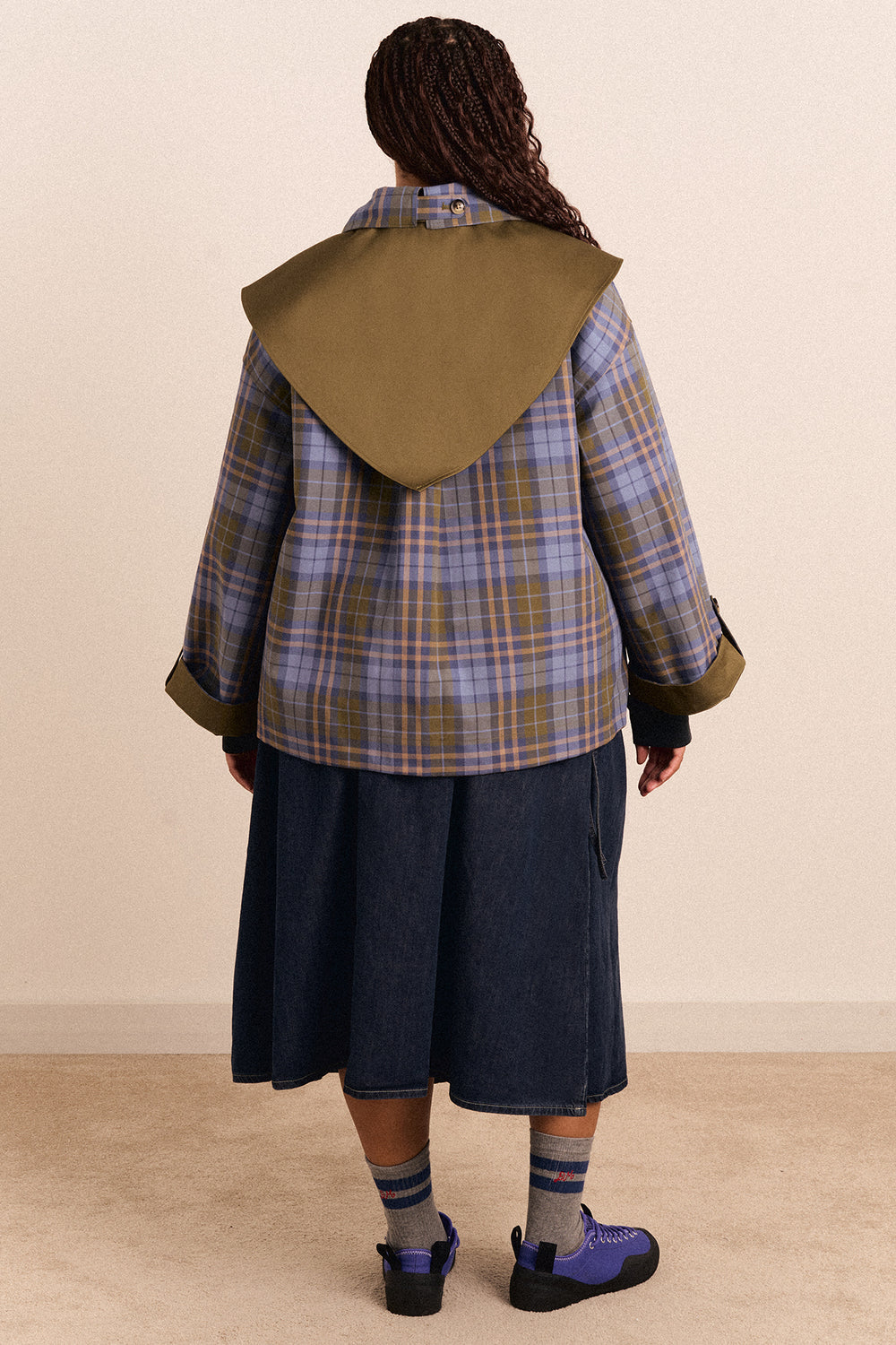 Reversible Jerry Crop Trench Coat - Olive
