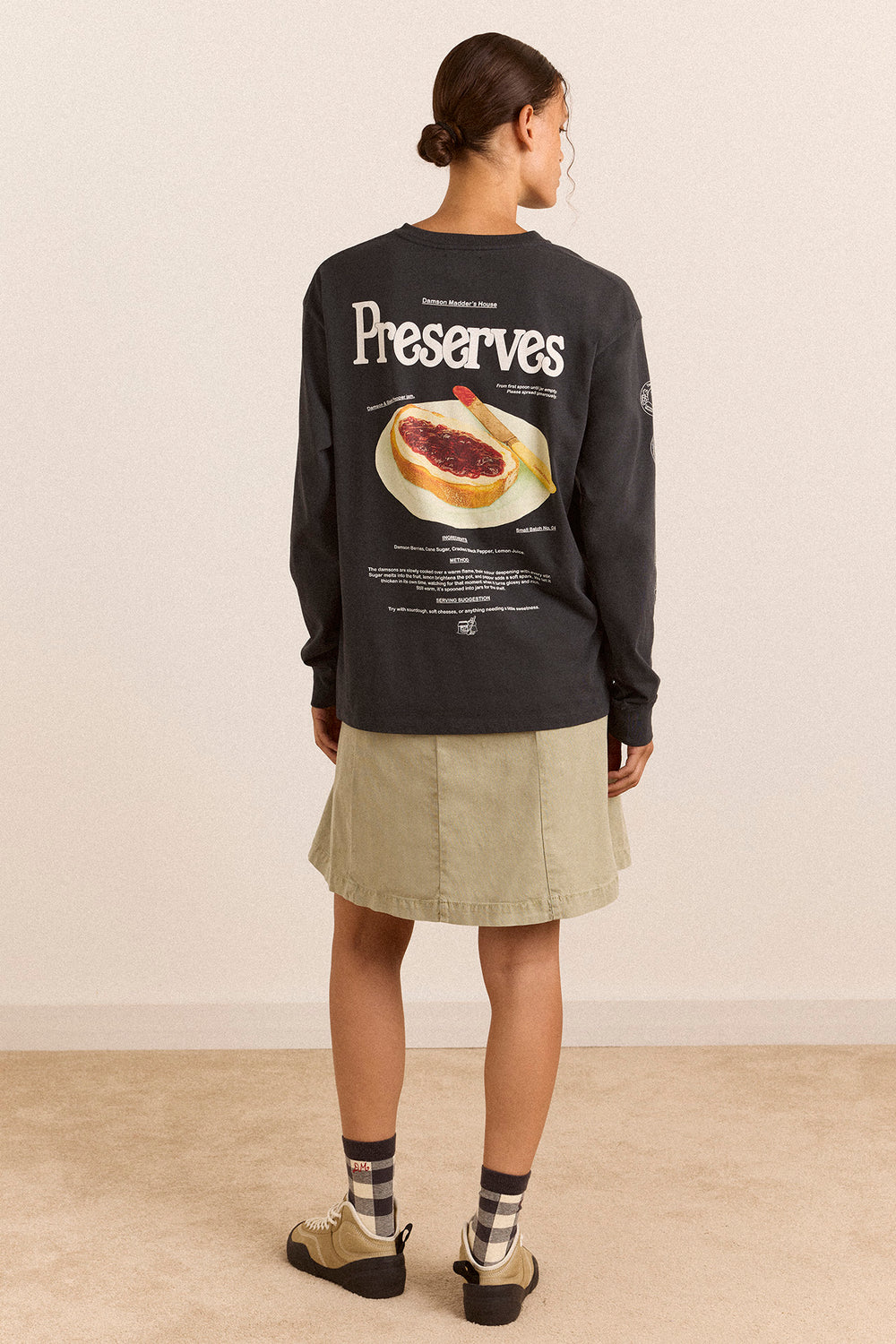 House Preserves Long Sleeve Graphic Tee - Charcoal