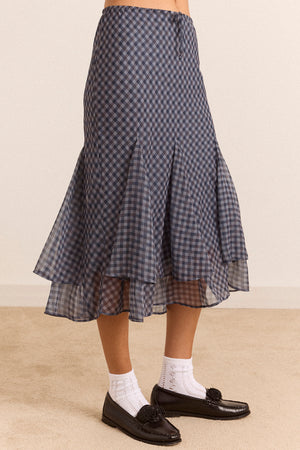Rida Skirt - Sheer Willow Gingham